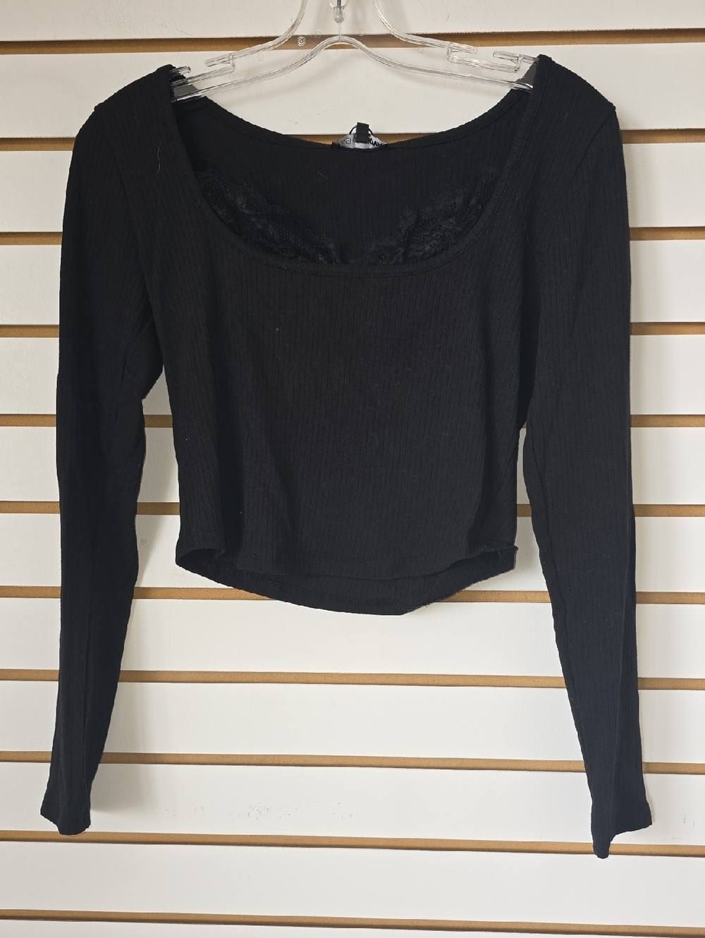 FN Ribbed Lace Neck Top XL